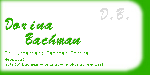 dorina bachman business card